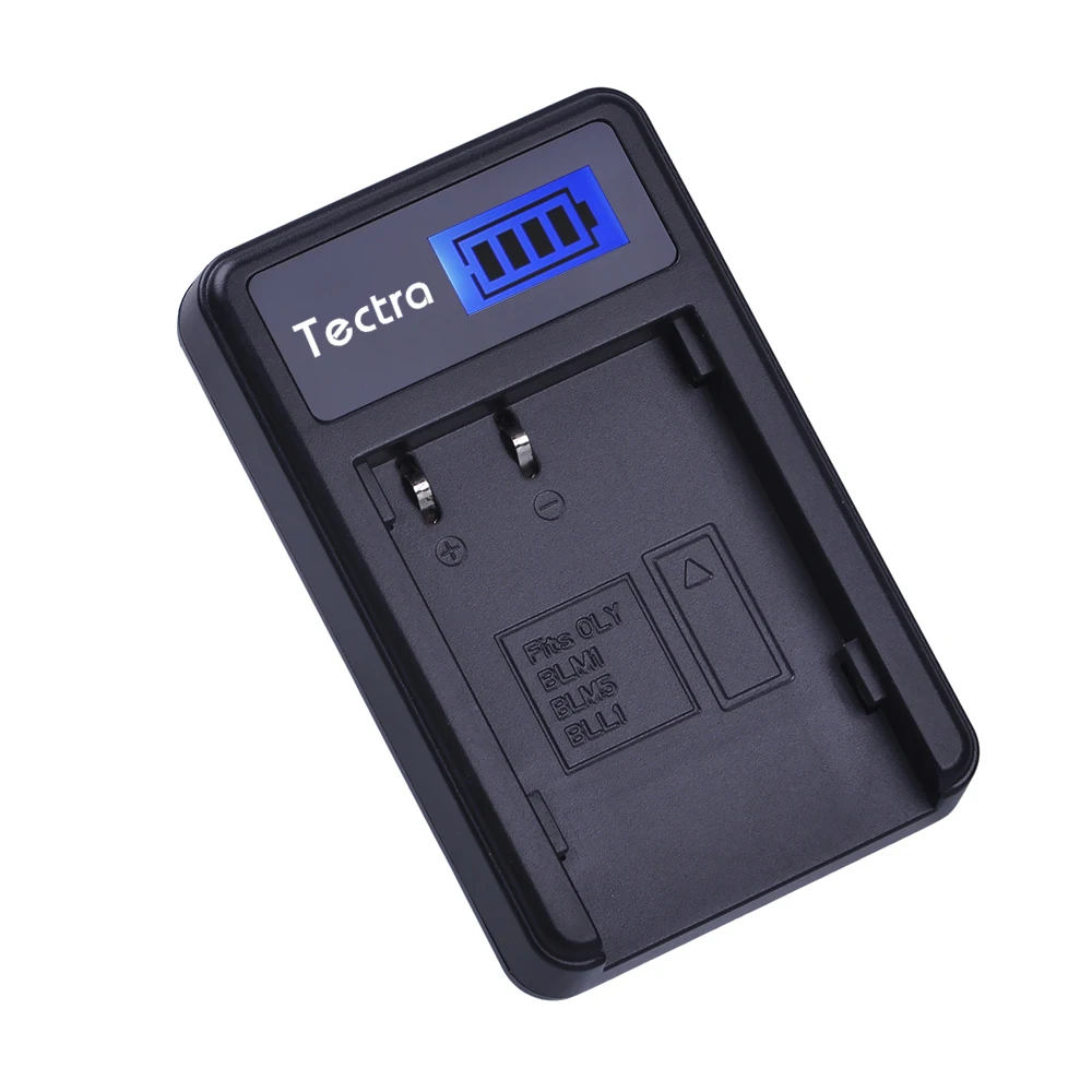 Tectra 2 шт. 1800 мА/ч флейта USB для фотоаппарата BLM1 литий ионный аккумулятор + зарядное