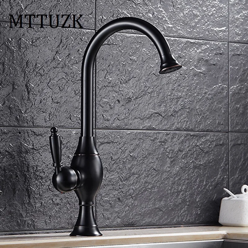 Free Shipping Deck Mounted Good Quality Kitchen Faucet Golden Swan