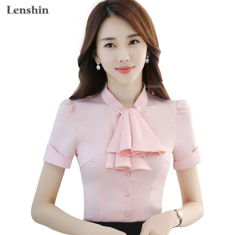 chiffon blouse with bow