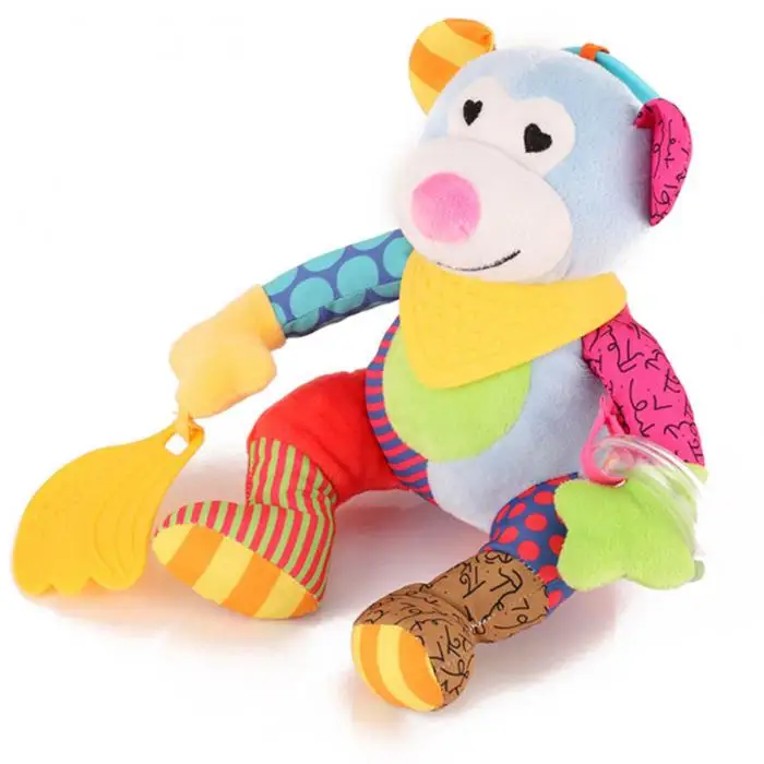 Очаровательны животных плюшевые куклы мягкие детские погремушки игрушечные лошадки с постельное белье висит животных игрушка для детей