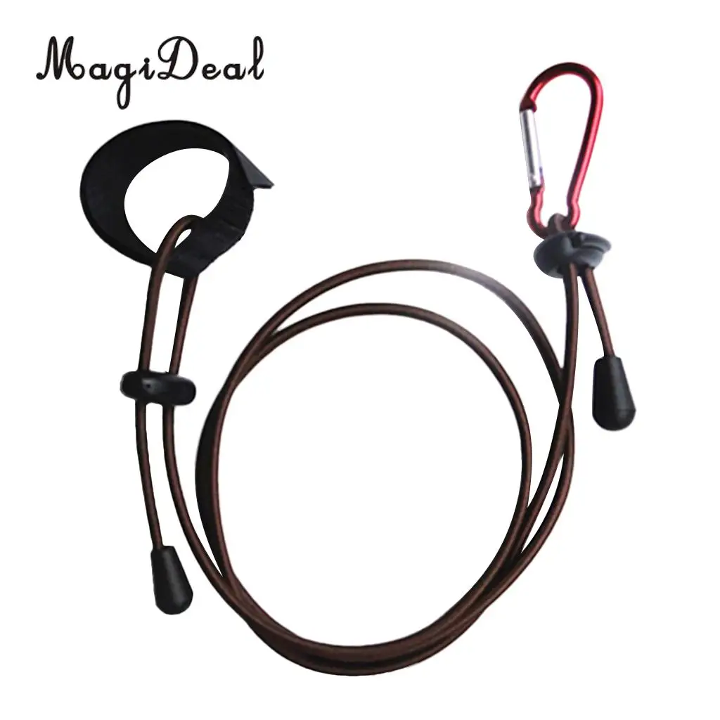 MagiDeal 4Pcs 107cm Elastic Kayak Paddle Leash Fishing Rod Holder Safety Lanyard Tether for Small Boat Canoeing Water Sport Acce