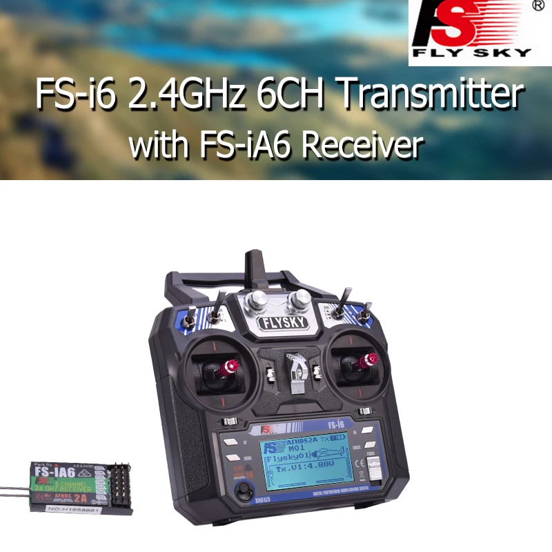 Оригинальный Flysky FS i6 2 4G 6CH передатчик режим с iA6 приемником для радиоуправляемого