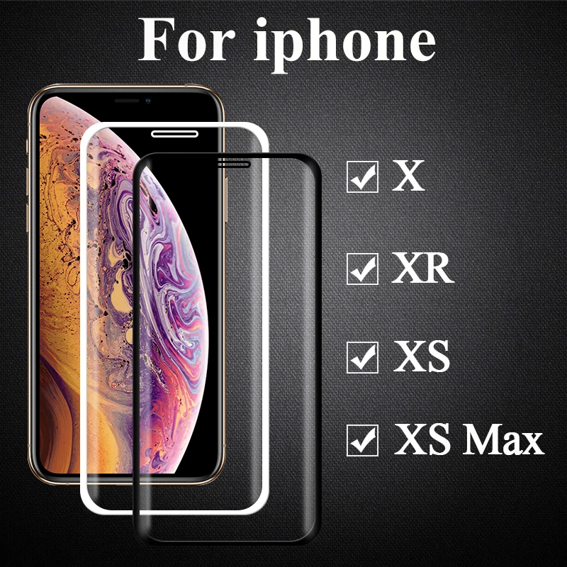 5D Защитное стекло для iphone XR защитное стекло на iphone X XS MAX S R Xsmax Maxx ihpone iHone ifone Закаленное стекло пленка