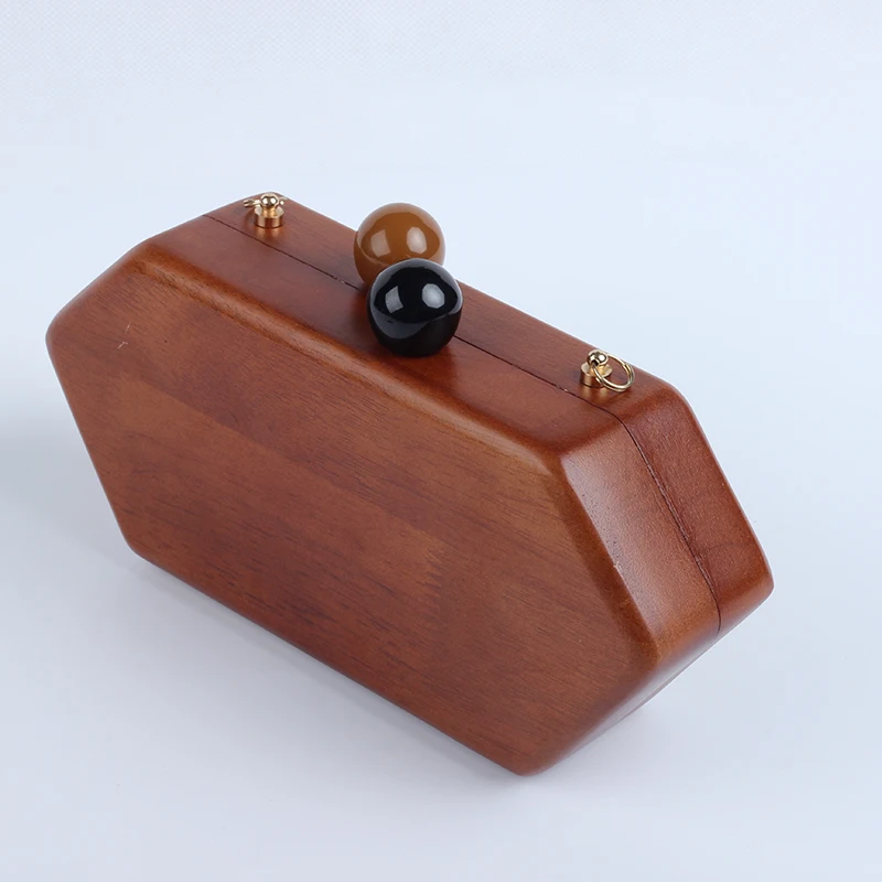 wooden clutch bag