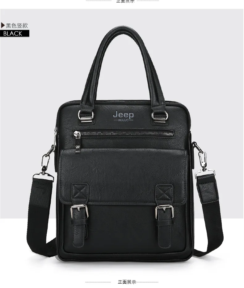 ZYJ Men Business Travel Leather Laptop Briefcase Male Bags Causal Sling Messenger Shoulder Portfolio Briefcase Bag Handbag Bolsa (34)