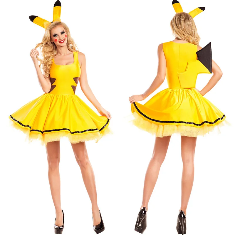 Pikachu Costumes Women Cosplay Sexy Halloween Adult Animal ...