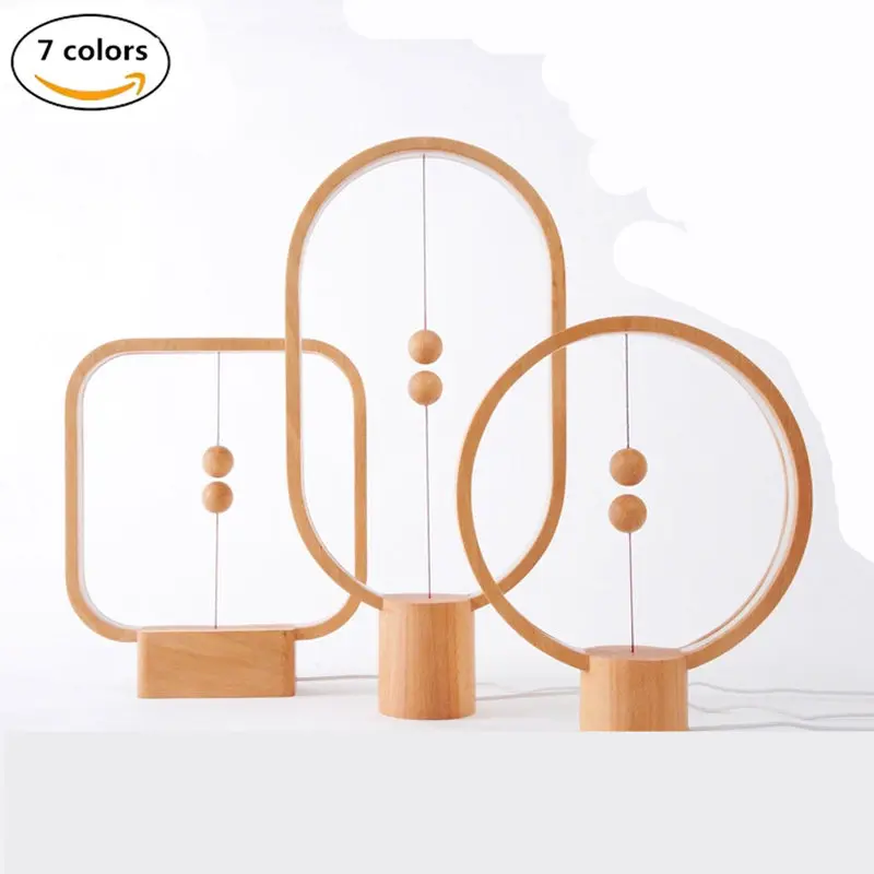 

LED Induction Lamp Suspension Balance Night Light Home Bedroom Bedside Cabinet Desktop Table Lamp Study Eye Protection light