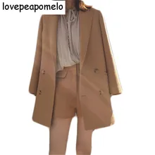 Весенний и осенний костюм из двух предметов в Корейском стиле, Женский Повседневный свободный костюм, Модный женский костюм с шортами