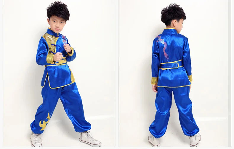 Детская боевых искусств показывает с короткими рукавами комплект одежды "Китайский кун-фу" униформа, костюмы для 100 см-170 см