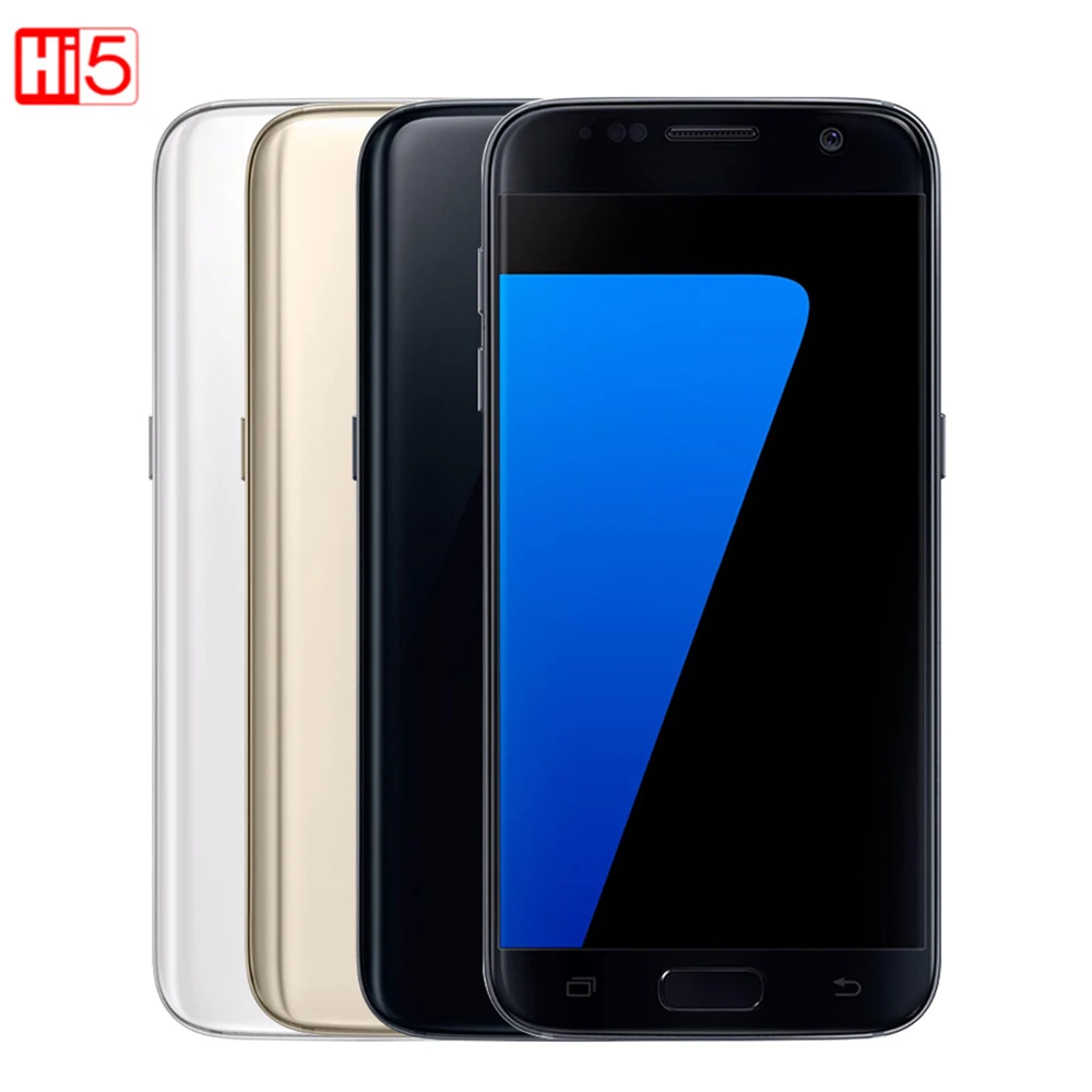 Kopen Unlocked Samsung Galaxy S7 rand G935F G935V mobiele telefoon 4 gb RAM 32g ROM Quad Core NFC WIFI GPS 5.5 #039; #039;12MP LTE vingerafdruk