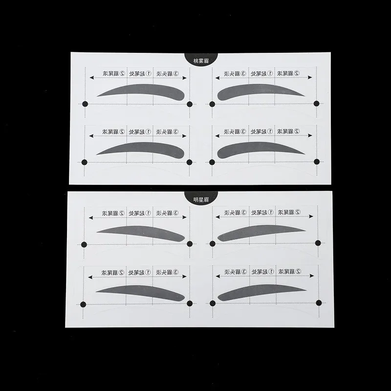 Трафарет для макияжа глаз, бровей, 10 различных шаблонов формы бровей, косметическая косметика для женщин, линейка для рисования бровей AC068