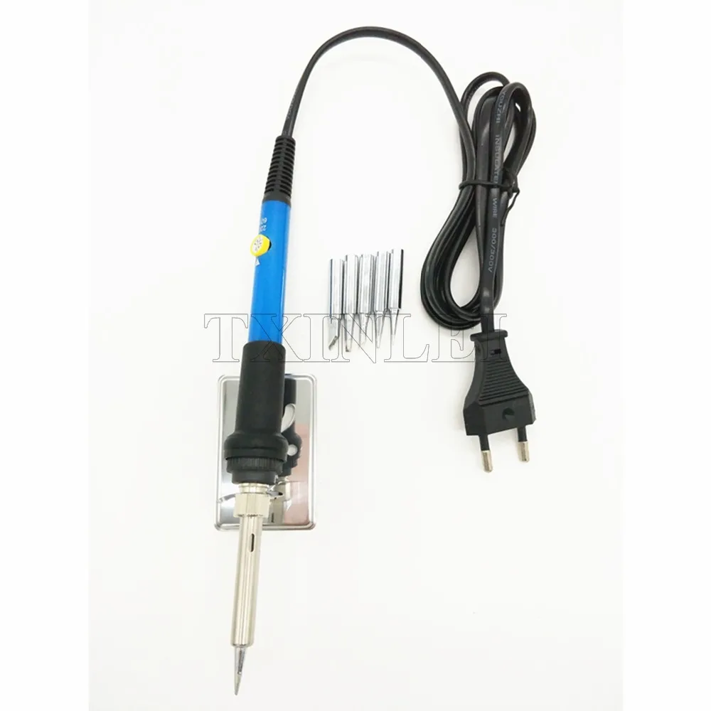 

(60W) Adjustable Temperature Electric Iron Gun Welding Soldering Iron Tool + 5Pcs Tips + Iron Stand Holder