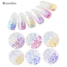 6 caixas de luz sensível mudança cor misturada tamanho flocos camaleão arte do prego brilho 3d manicure uv gel polonês acessórios