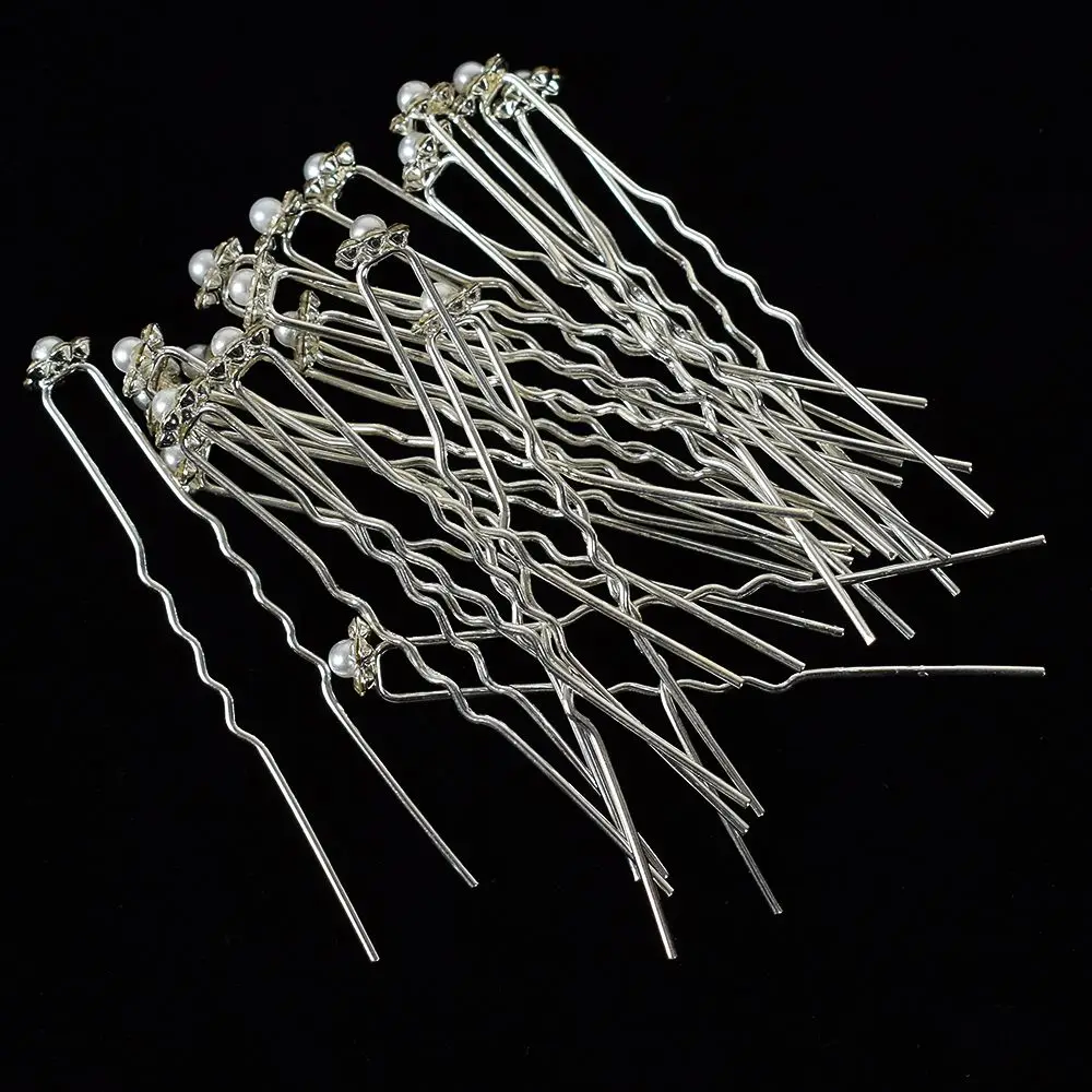 20Pcs/lot Women Girls Fashion Hairpins Simulate Pearl Hair Clip Wedding