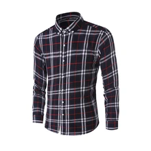 Camisa весна и осень Повседневная Уличная клетчатая рубашка с длинными рукавами мужская Тонкая Корейская версия китайский стиль синий желтый