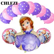 13 pçs/lote Grande Princesa Sofia festa temática Decoração festa de Casamento balões de hélio de aniversário Dot balão de látex brinquedos do miúdo do bebê chuveiro
