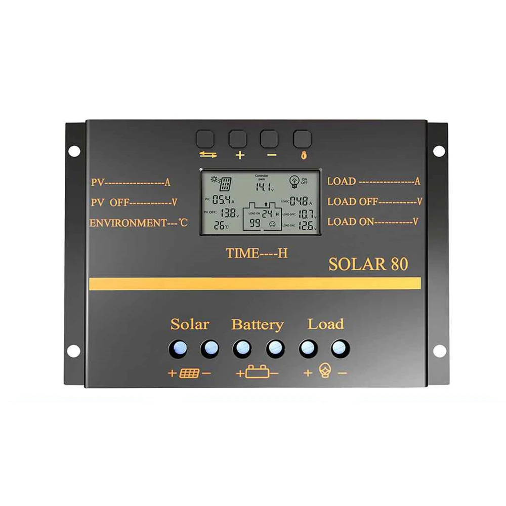 

Solar Controller LCD Display Current Solar Controller Solar Panel Battery Charging Regulator Photovoltaic Power Generation