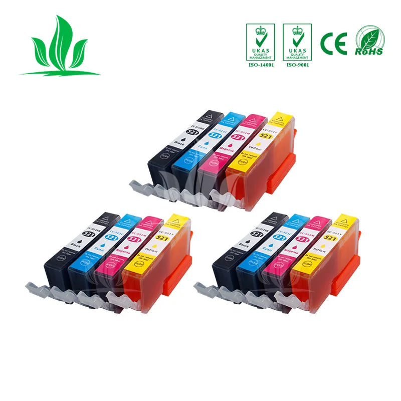 520XL 12 шт. PBKCMY чернильных картриджей Compitalbe для Canon MP540 MP550 MP560 MX860 870 IP3600 IP4600 IP4700 |