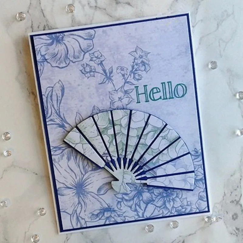 

New Large Asian Fan Metal Cutting Dies Stencil for DIY Scrapbooking Photo Album Embossing Paper Cards Decorative Crafts Die Cuts