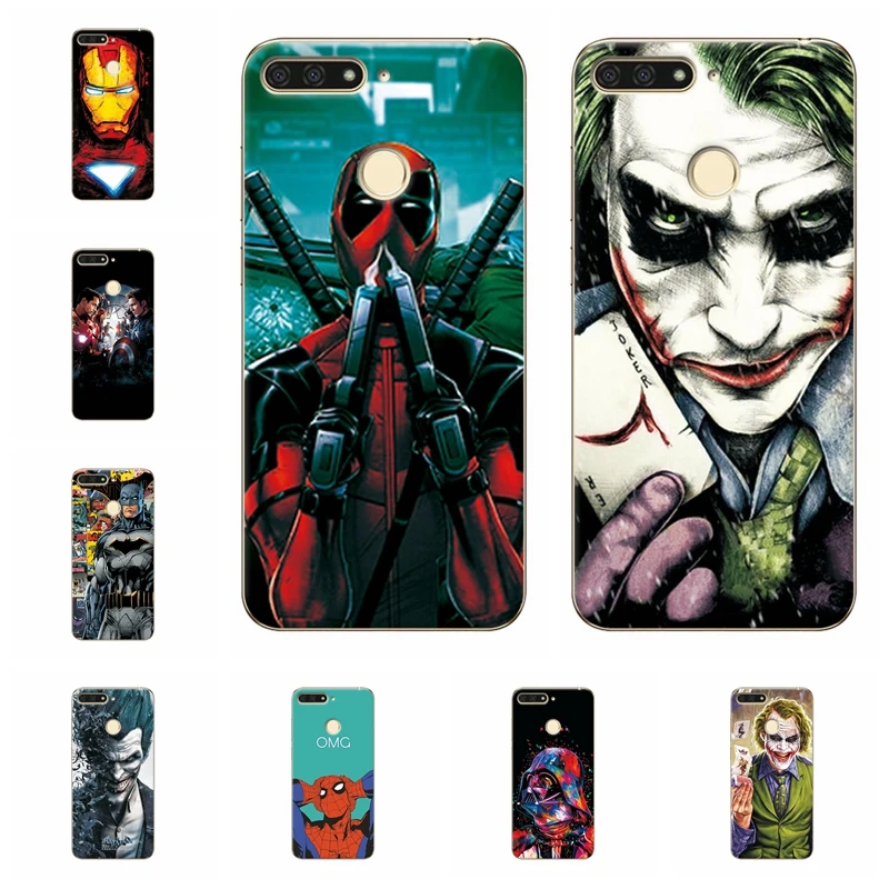 Очаровательный чехол для телефона Marvel Hero Captain America Huawei Honor 7C мягкий ТПУ русская