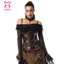 Урожай Готический Корсет Плюс Размер Талии Тренер Underbust Корсеты И Бюстье Стимпанк Одежда Corpetes Е Espartilhos Сексуальные 6XL