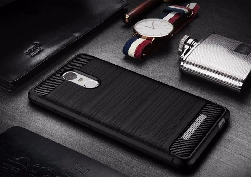Caso para xiaomi redmi note 3 caso luxo silicone para xiomi redmi note 3 pro tpu macio escovado caso textura de fibra de carbono  (11)