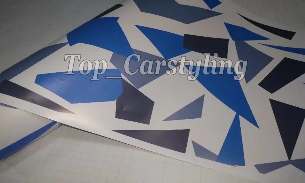 04-blue white Camouflage  Camo vinyl wrap car sticker 3M Avery Arlon Vinyl (2)