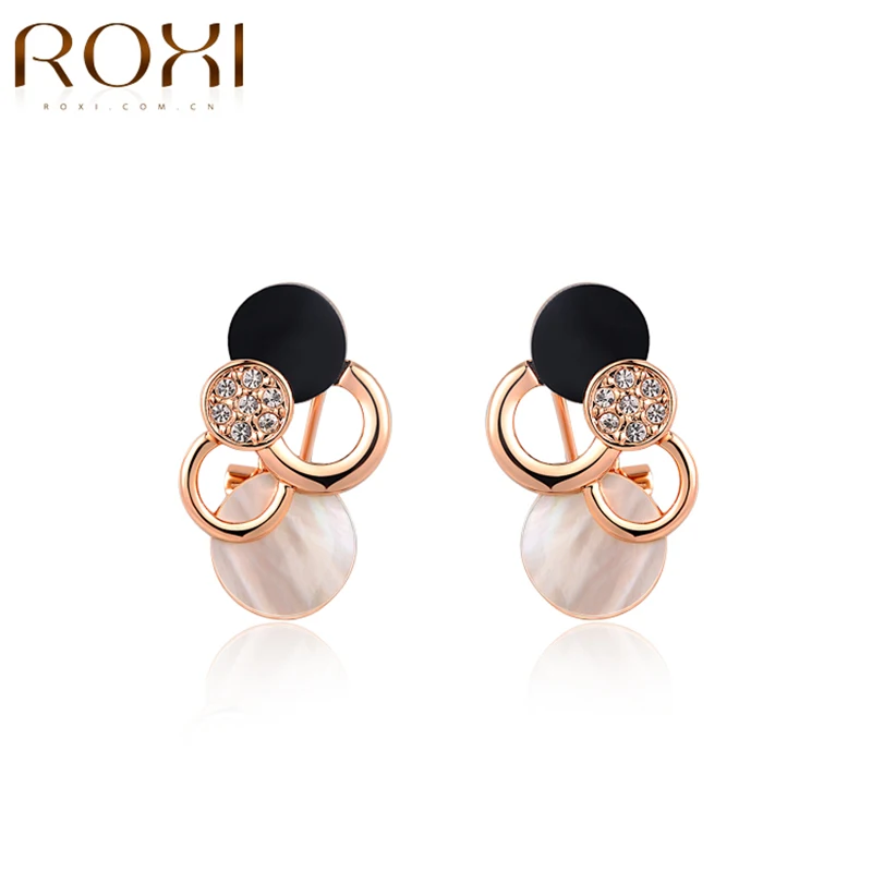 

ROXI Brand Hot Fashion Pearl Rhinestone Ear Cuffs Stud Earrings Charms Elegant Crystal Earrings For Women Gift boucles d'oreille
