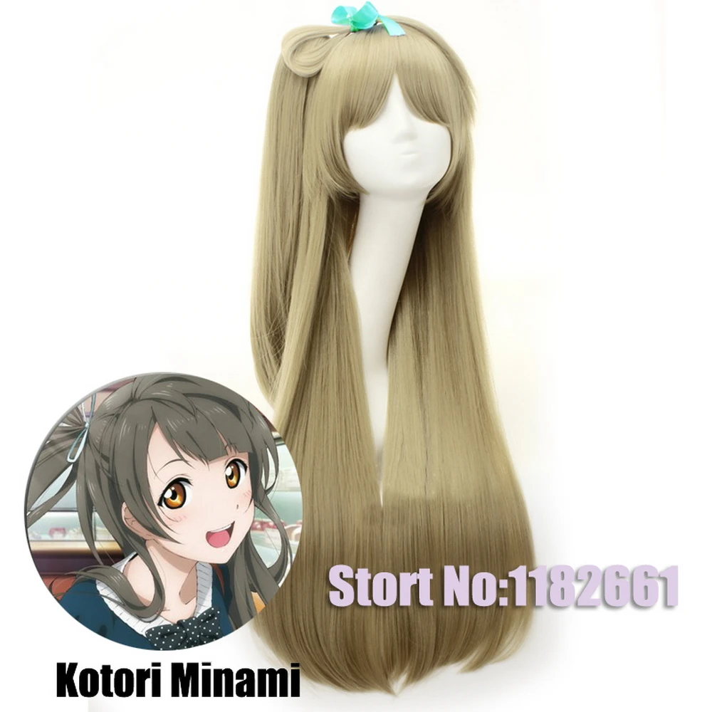 Yiyaobess 65 см синтетические волосы kotori minami Love Live косплей парик с когтями хвост прямой длинный светловолосый парик для женщин