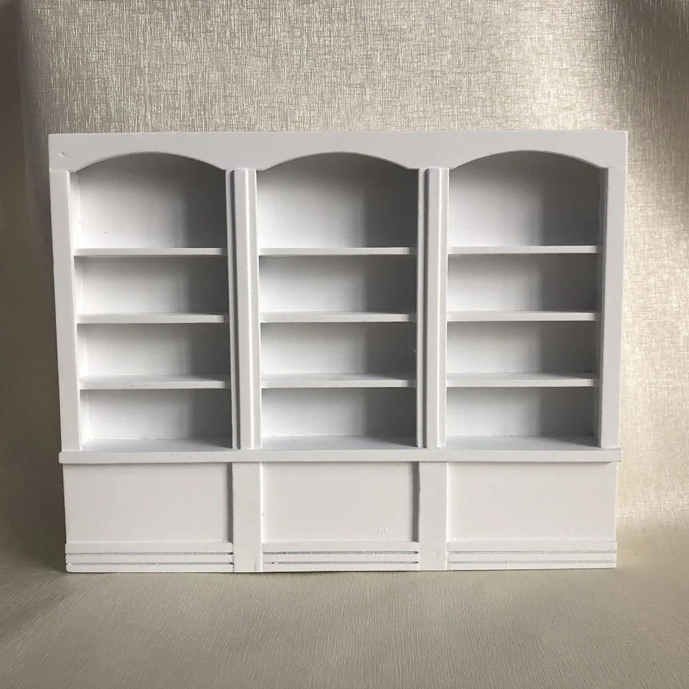 1/12 Dollhouse Miniature Accessories Mini Wooden Bookcase Simulation