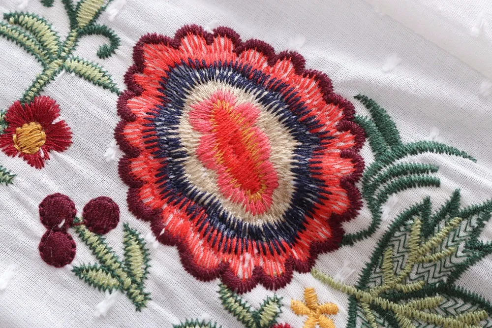 YVYVLOLO белый без рукавов boho длинное платье 2018 Винтаж Цветочный Вышивка