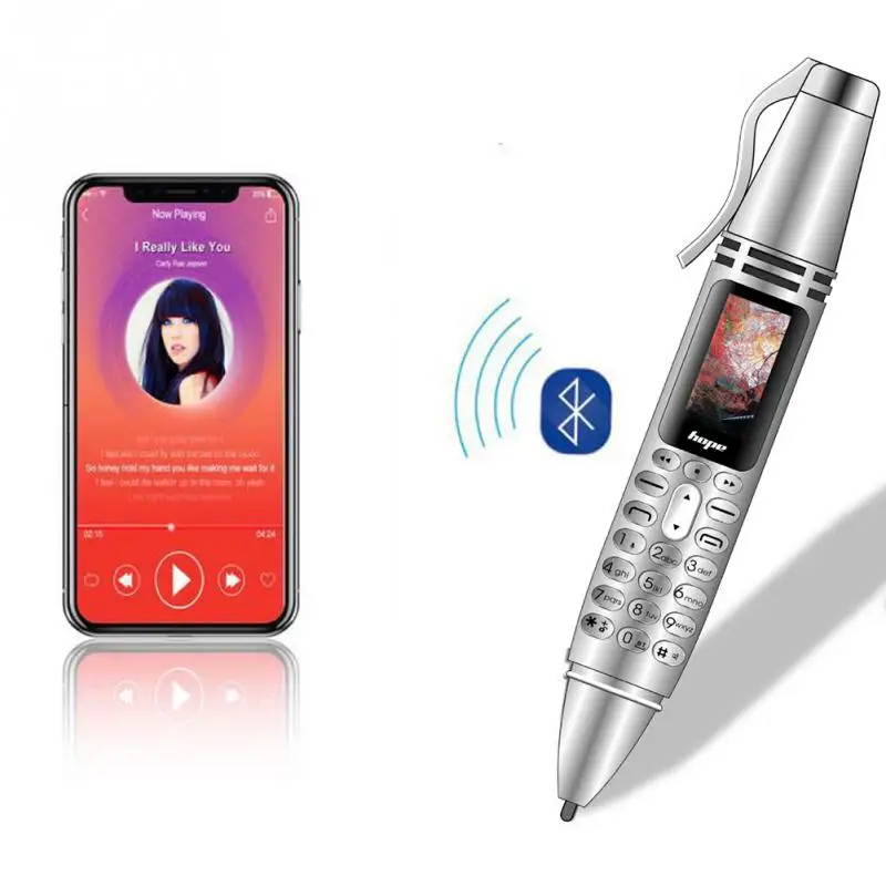 

Handwriting Pen Mini Cellphone Flashlight Tiny Screen GSM Dual SIM Camera Flashlight Bluetooth Dialer Mobile Phone WithRecording