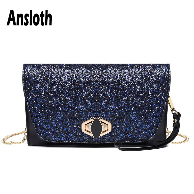 

Ansloth Luxury Clutch Bags For Women Sequins Evening Party Clutches Lady Shoulder Bags Wedding Bags Female Envelope Bags HPS487