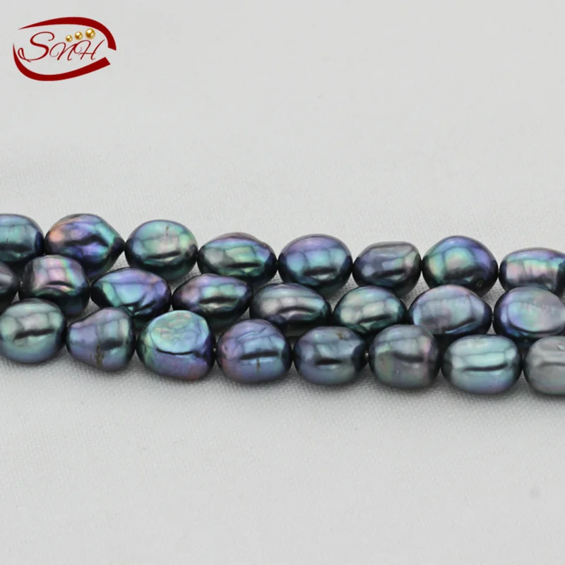 

SNH 10 mm AAA baroque pearl string peacock color pearl strand wholesale 5 strands/package