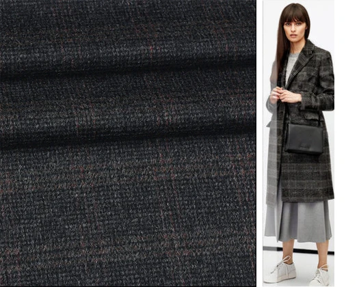 2017 French High-end Brand Coat Wool Silk Fabric Cashmere Fabrics Smooth Glossy Anti static gold patchwork | Дом и сад
