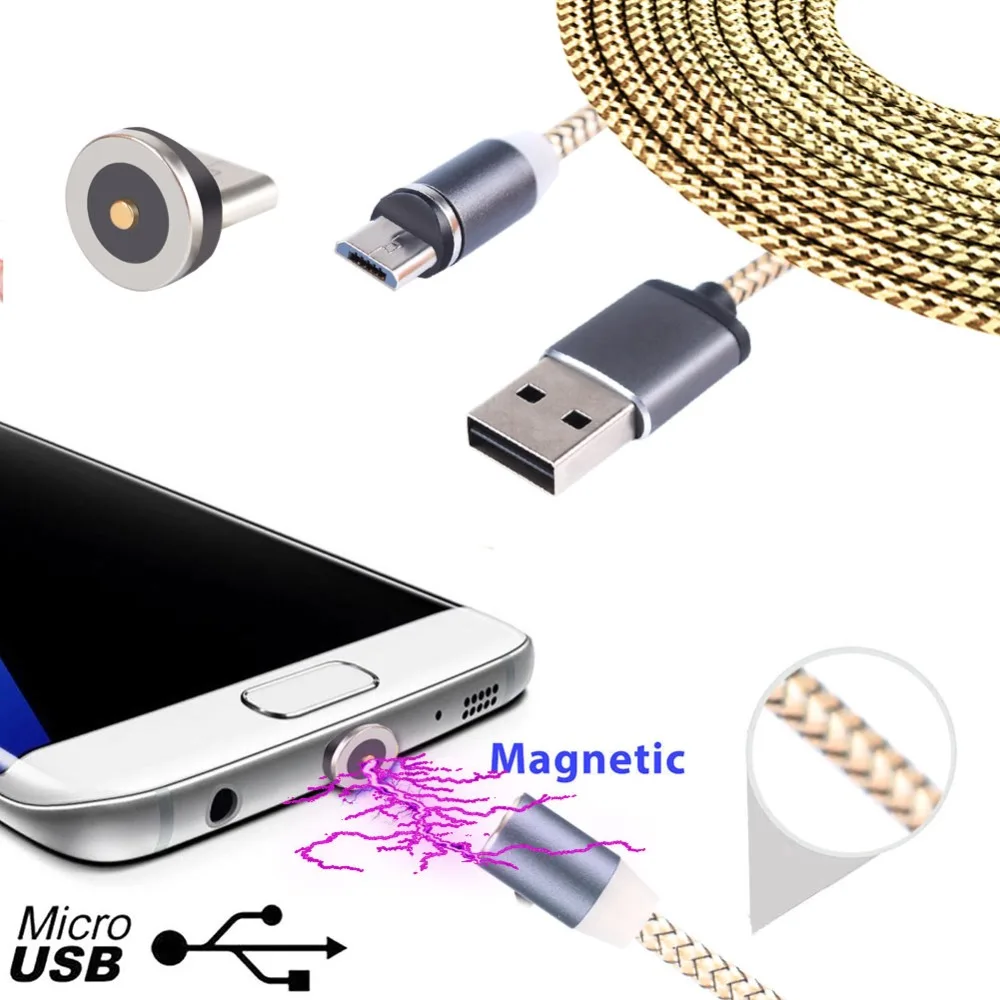 

1M 3FT Magnetic USB Charging Cable Data Cable Sync Charger Adapter for Android Samsung #243857