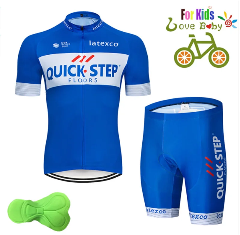 

Children pass fast summer short sleeve Pro cycling team Jersey sets Breathable MTB bicycle wear Children Boys Clothing Sets