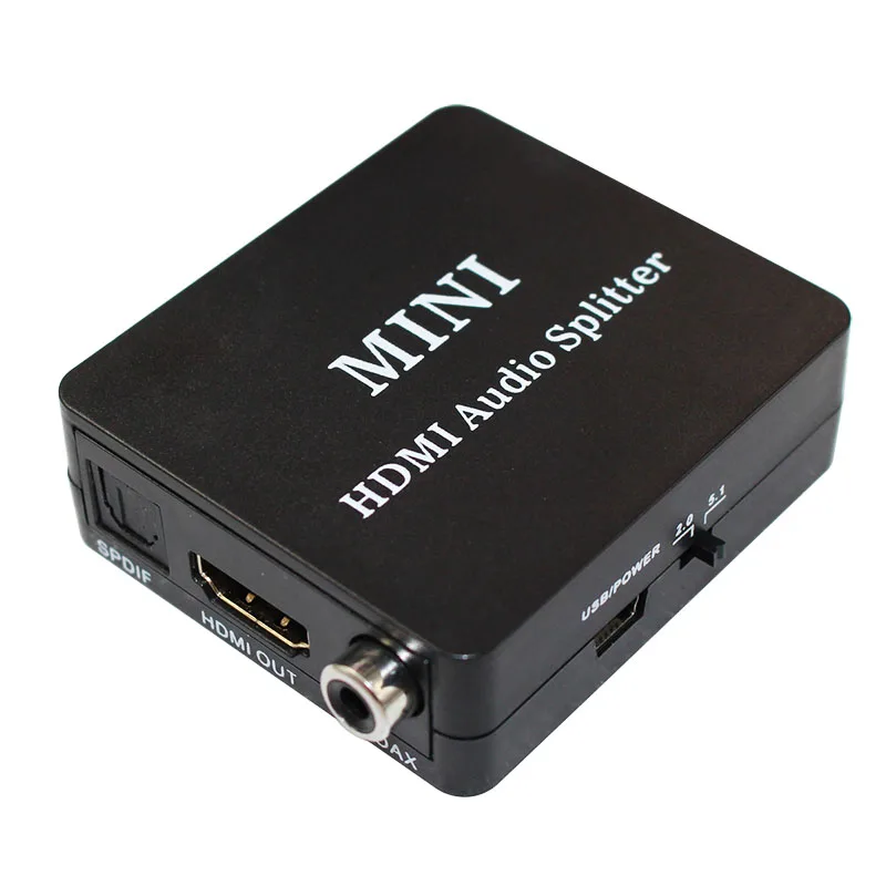 HDMI к HDMI SPDIF, коаксиальный, наушники, 2CH/5.1CH, аудио экстрактор конвертер аудио сплиттер с usb кабелем HDMI к HDMI SPDIF, коаксиальный, наушники, 2CH/5.1CH, аудио экстрактор конвертер аудио сплиттер с usb кабелем