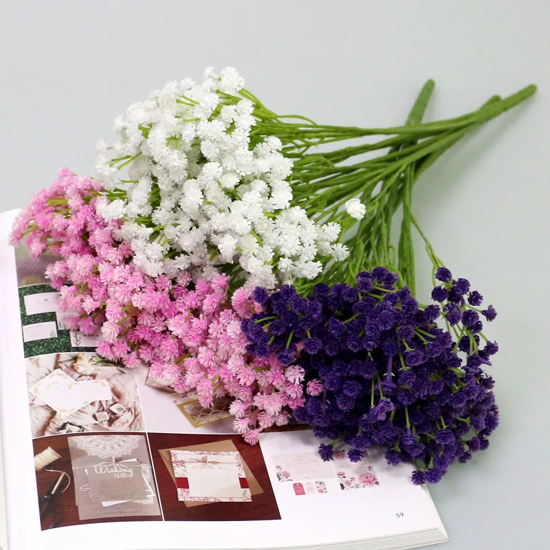 Flone Elegant Artificial Baby's Breath Gypsophila  Flower Plastic Flowers Plant Home (1)