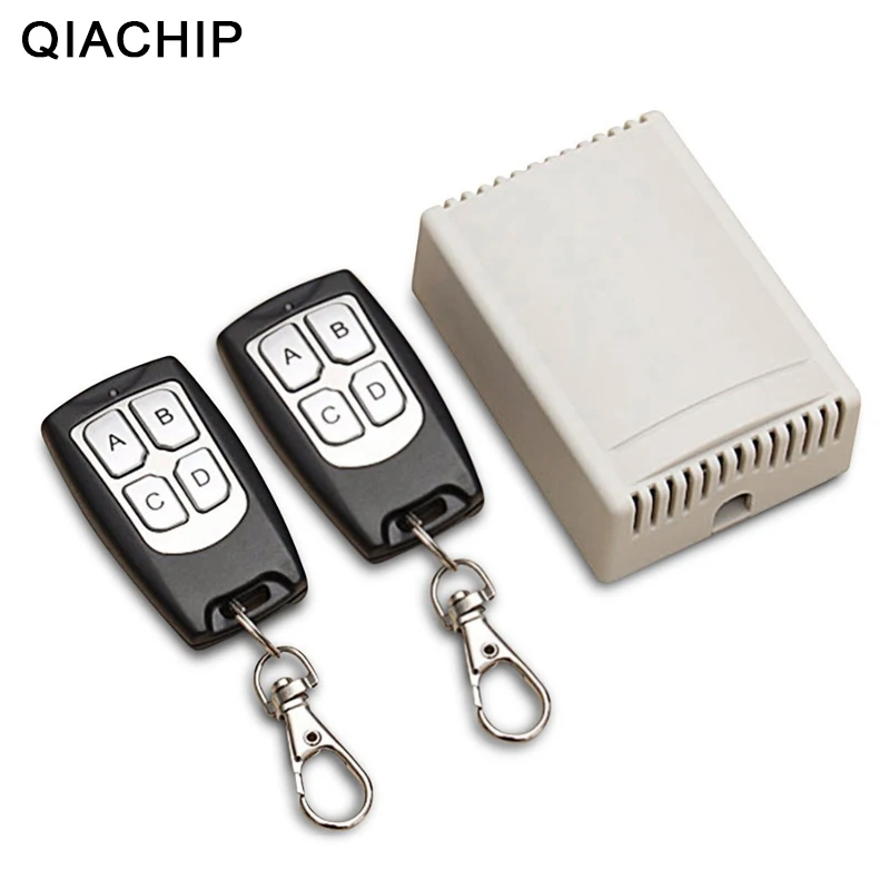

QIACHIP Universal Wireless Remote Control Switch DC 12V 4CH relay Receiver Module With 4 channel RF Remote 433 Mhz Transmitter