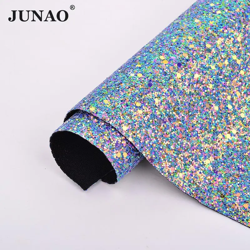 JUNAO, 20*34 см, цветные блестки, синтетическая кожа, искусственная кожа, ткань, пайетки, ткань, листы, сделай сам, ремесла - Цвет: Dark Purple