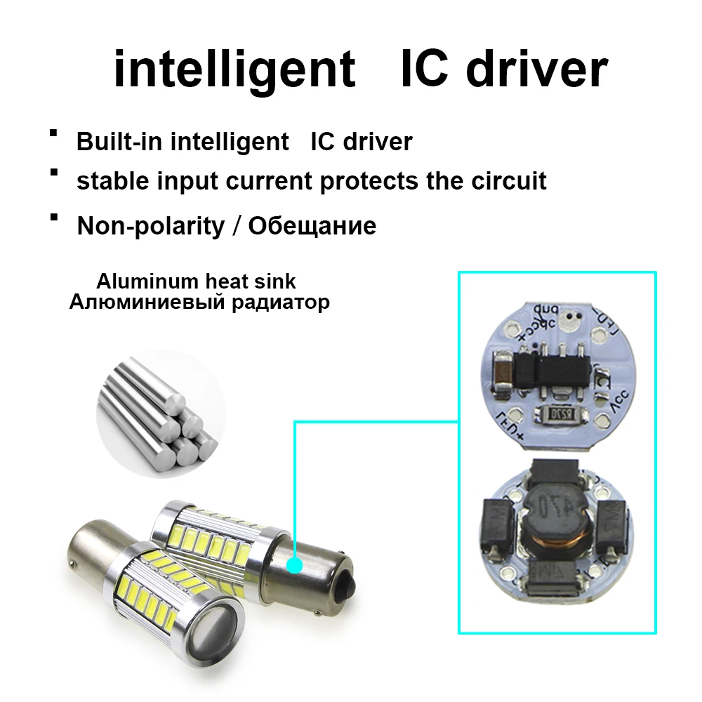 KEIN 2 шт. P21W светодио дный лампы P21/5 Вт 33SMD 1156 ba15s car 1157 bay15d S25 5630 atuo тормозные фонари заднего хода ДРЛ сигнальная лампа авто 12 В