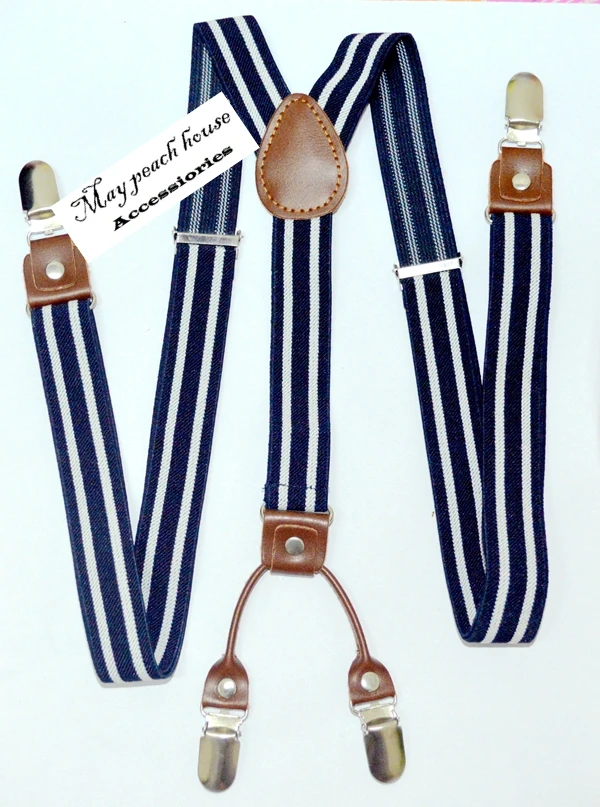 Buy Alloy 4 Clips Leather Suspenders for Men Vintage