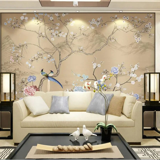 3d flower birds wallpaper wall mural bedroom wall decor papel