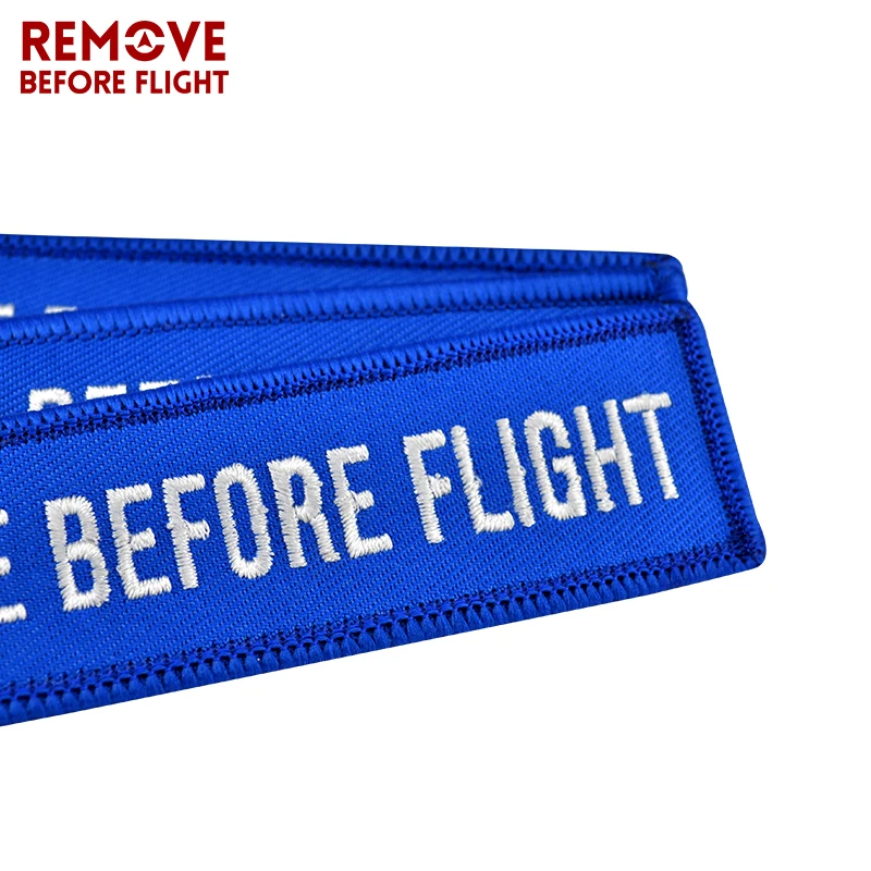 Remove Before Flight Keychain for Important Things Tag Blue Embroidery Key Fobs OEM Key Chain Jewelry Aviation Gifts (12)