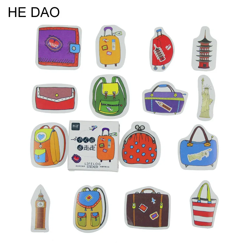 

45 Pcs/lot Travel Alone Mini Paper Sticker Decoration DIY Ablum Diary Scrapbooking Label Sticker Kawaii Stationery