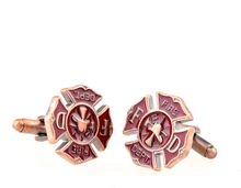 Cufflinks Fire Dept cufflinks font b Men s b font Jewelry Bronze Fancy cufflink for font