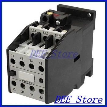

CJ20-25 3 Pole AC Contactor 380V 32A 50Hz 35mm Din Rail