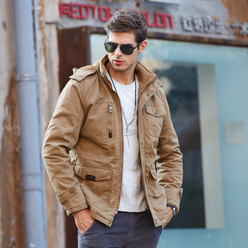 

New Men Jackets Classic Winter Jacket Men Warm Comfortable Cotton Slim Coat 3 Colors for Choice-Free Shipping