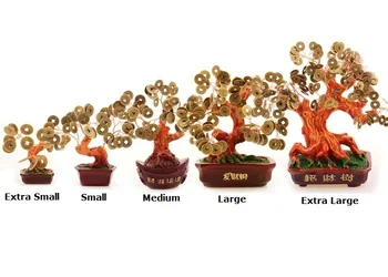 

1 PC Golden Copper Coin Tree Lucky Chinese Feng Shui Ornament Good Fortune Gift